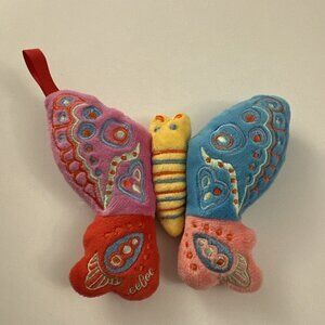 Eeboo Butterfly Plush Rattle Baby Soft B43